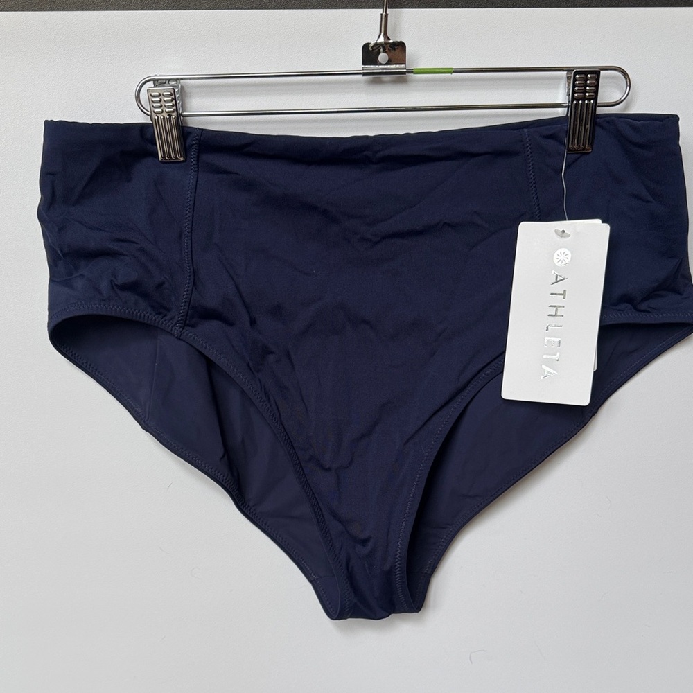 Athleta Deep Navy High-Rise Bikini Bottoms